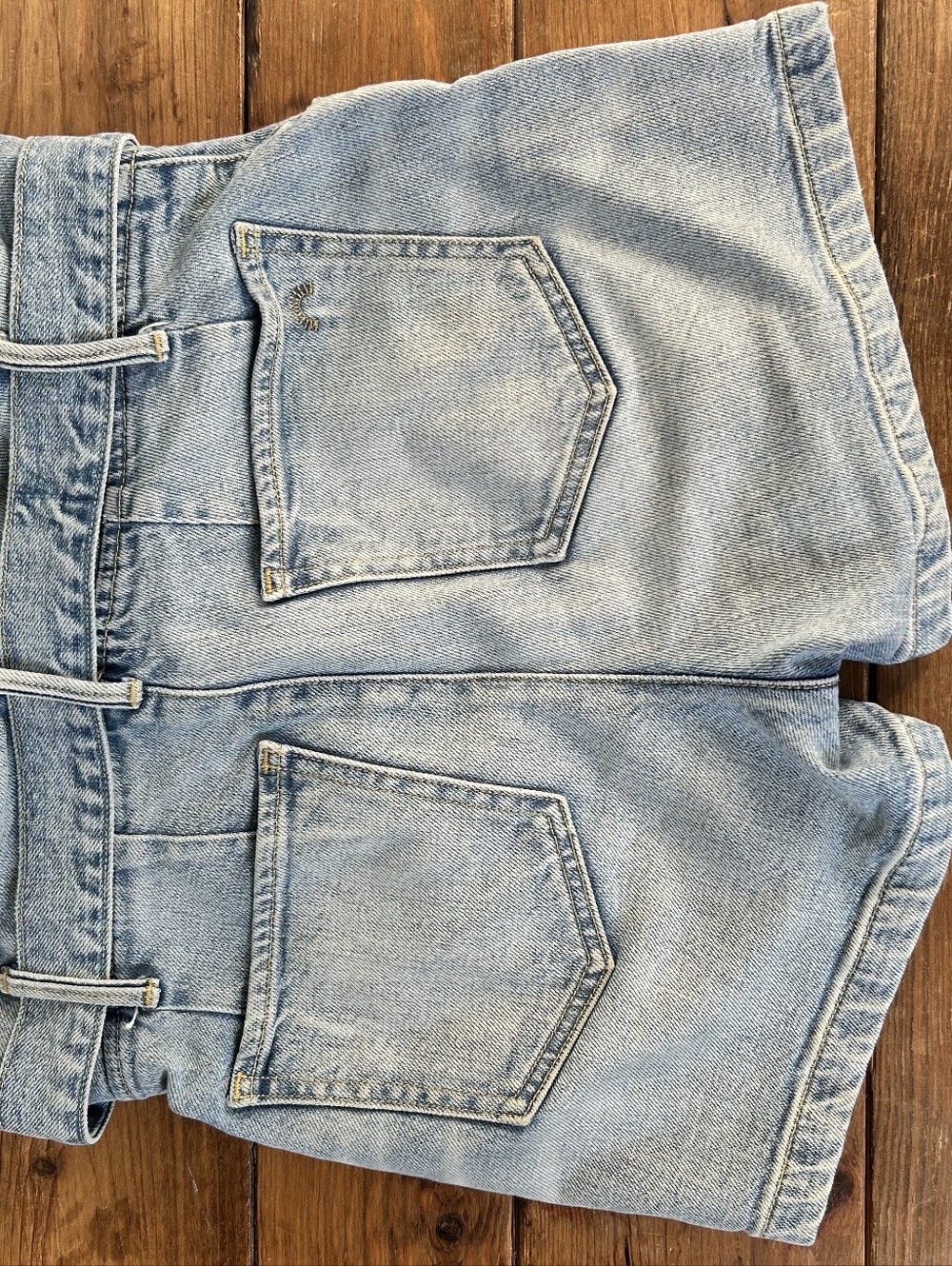 PORTER blue Paper Bag Waist Shorts Xs - Picture 2 of 4